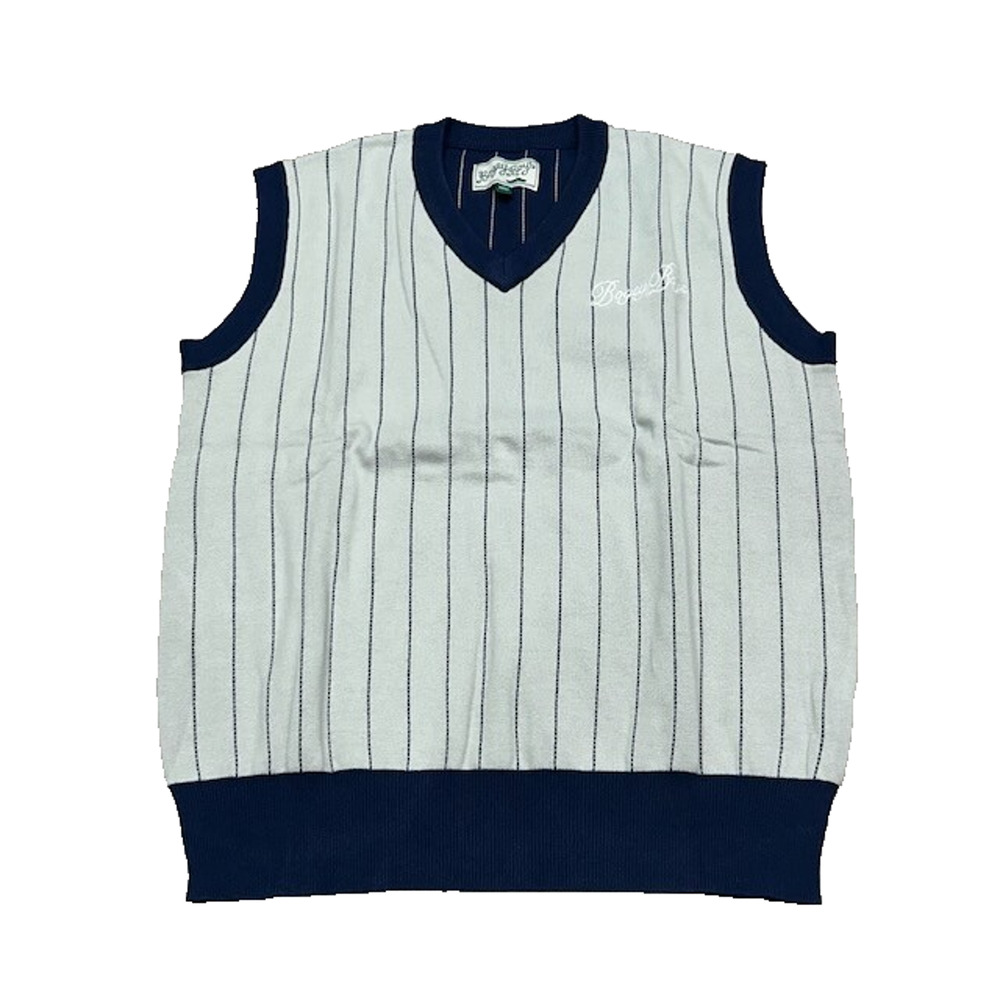 NWOT Bogey Boys Men's Pinstripe Sweater‎ Vest Golf Pullover Grey/Blue Size M